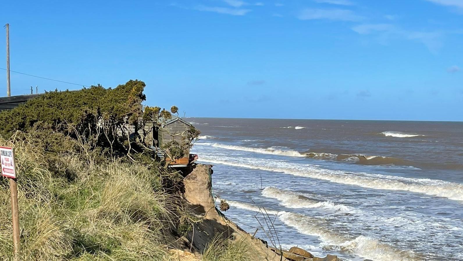 Four coastal homes in Hemsby may be demolished after road collapse